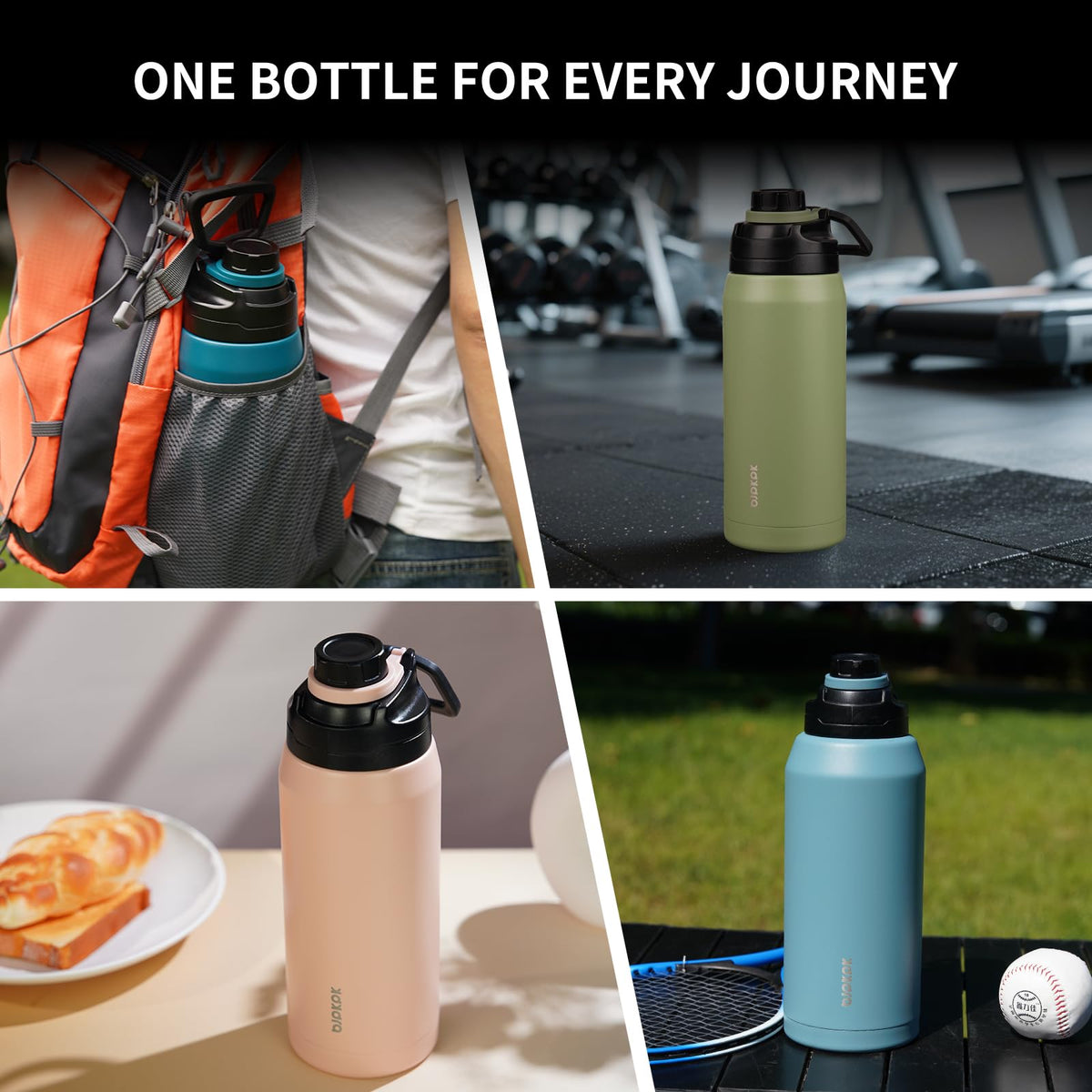 BJPKPK Travel-friendly handle supports on-the-go hydration for hikes or commutes.