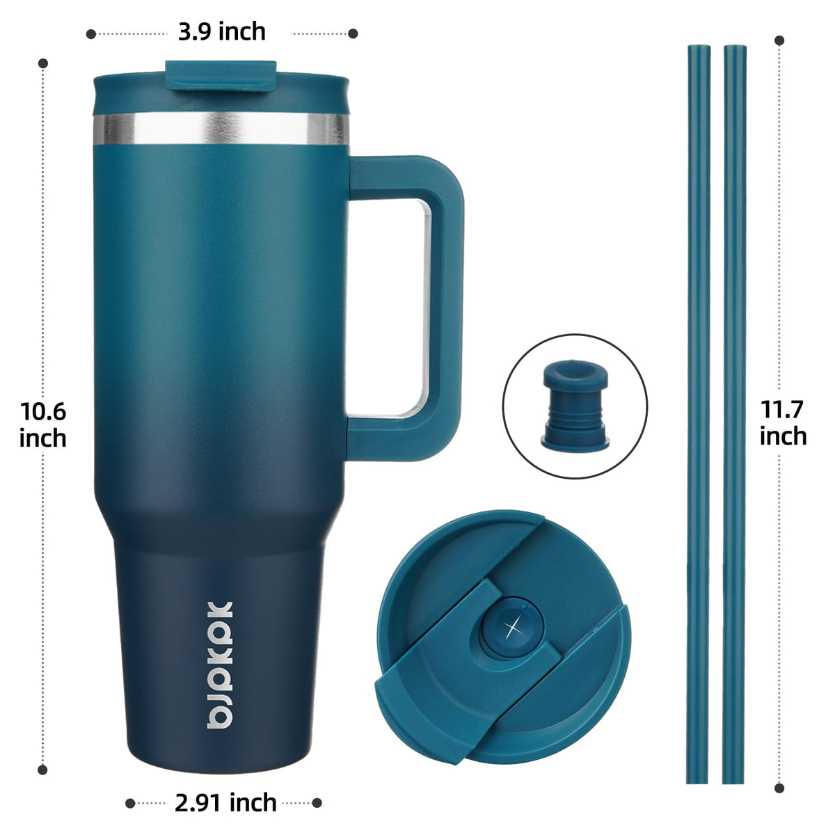 BJPKPK lid and straw for versatile sipping and BPA-free safety