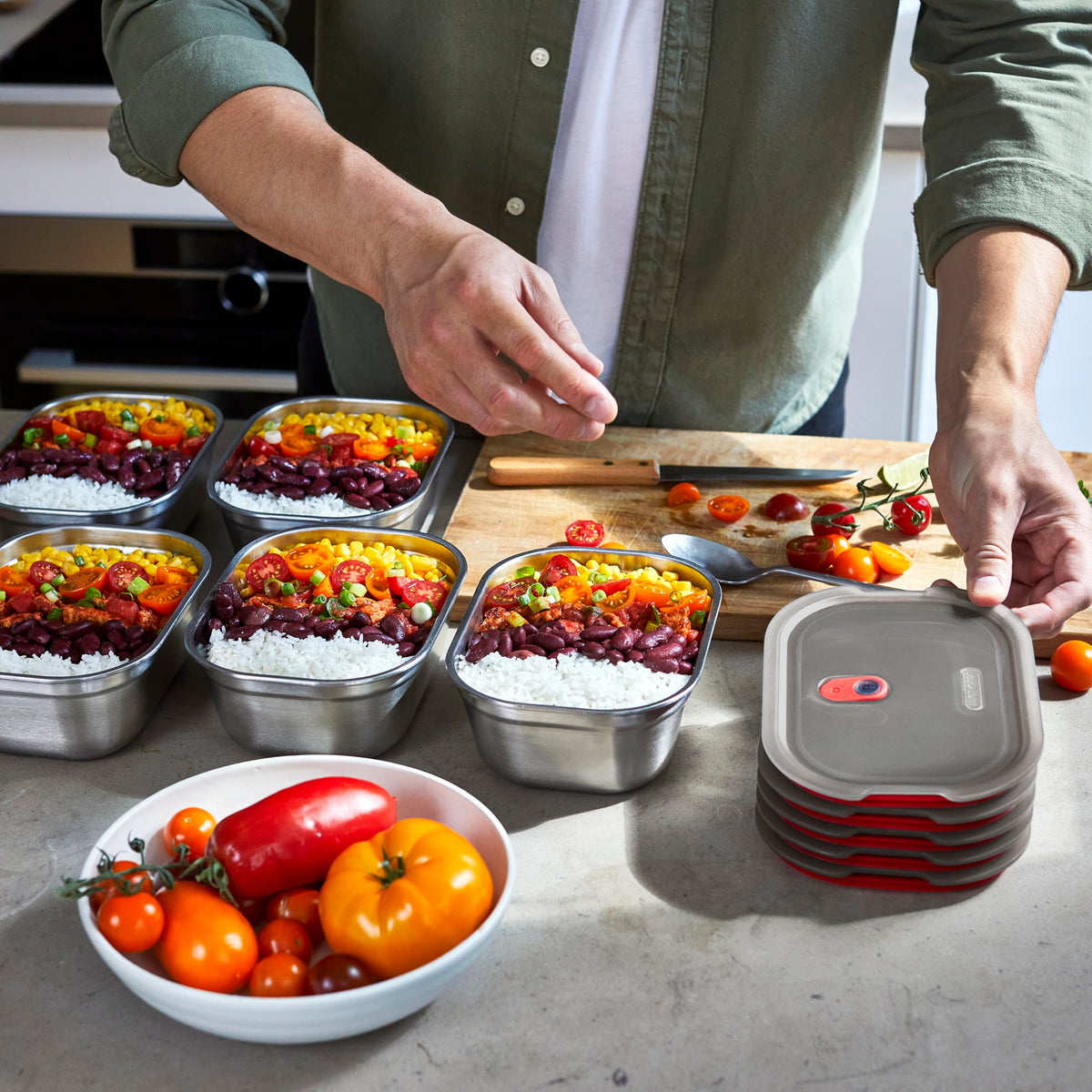 BLACK + BLUM Lunch Bowl Set microwave-safe bowls for quick reheats.