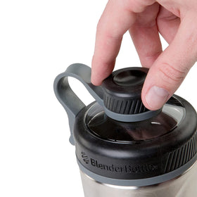 BlenderBottle Radian with BlenderBall Whisk side view highlighting quick, smooth shakes.