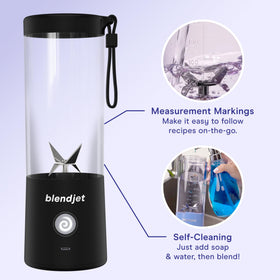 BlendJet 2 turbojet ice-crushing power for frozen fruit and greens.