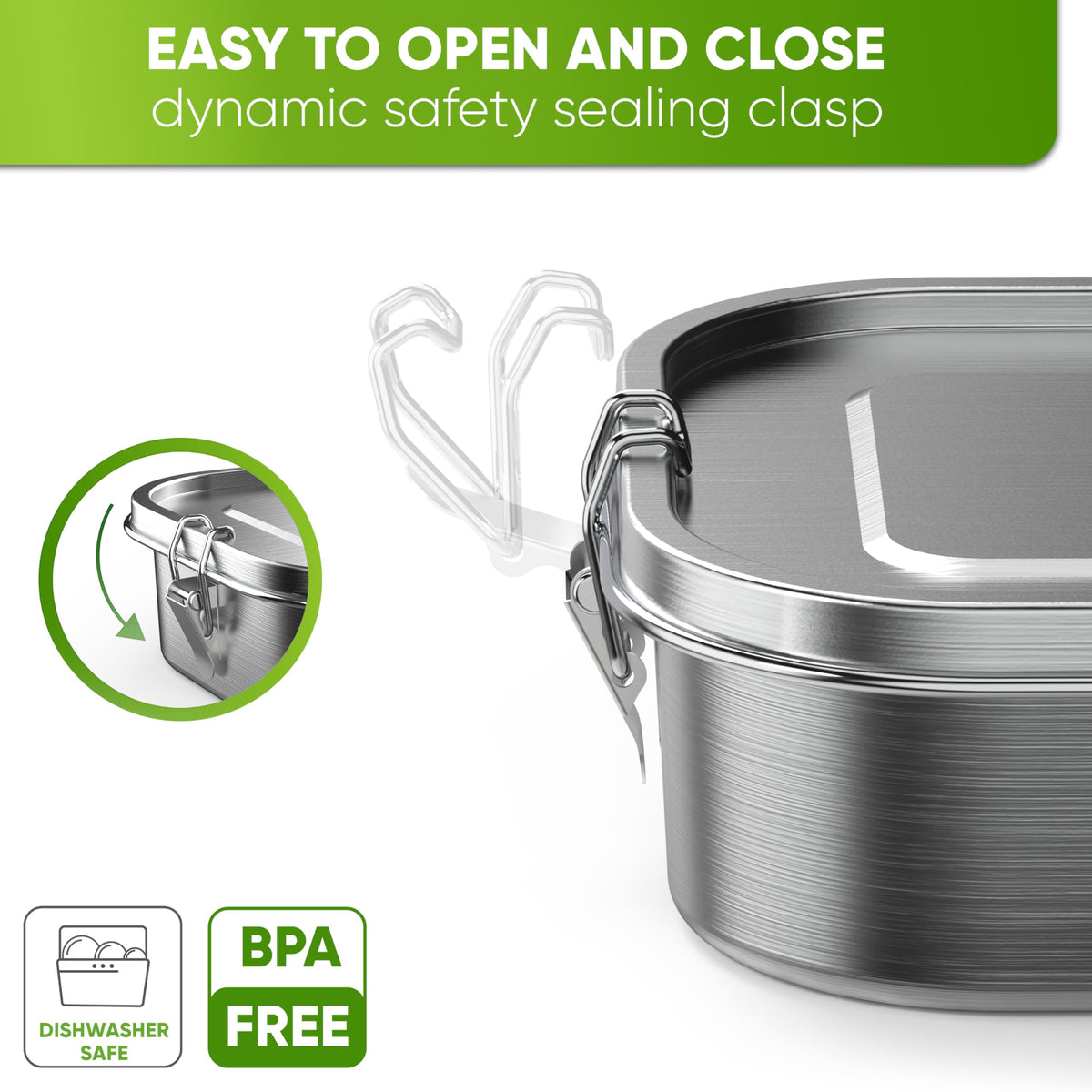 Blockhütte eco-friendly stainless steel lunch box supports reusable meal storage.