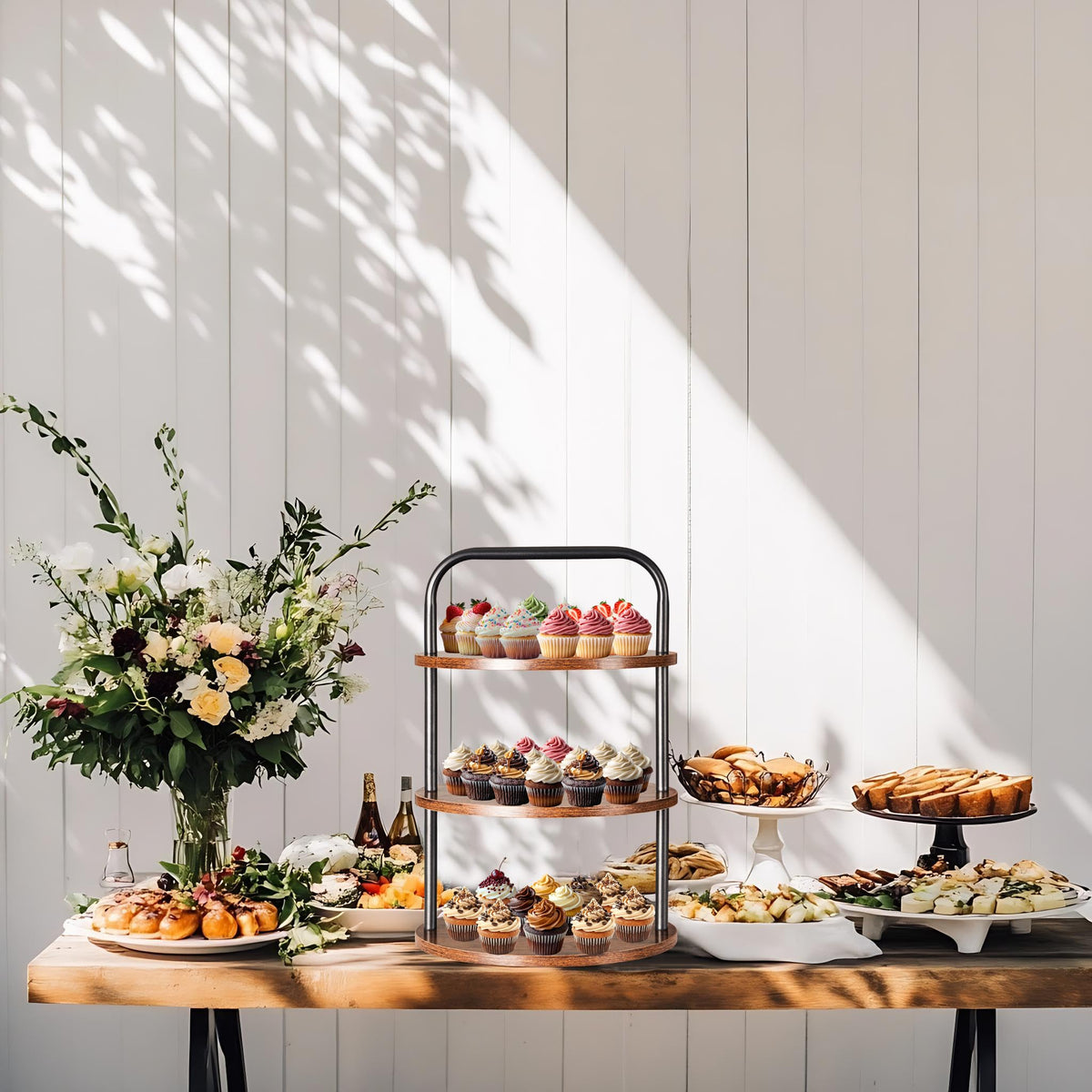 Blossome Cupcake Stand easy disassembly for compact storage