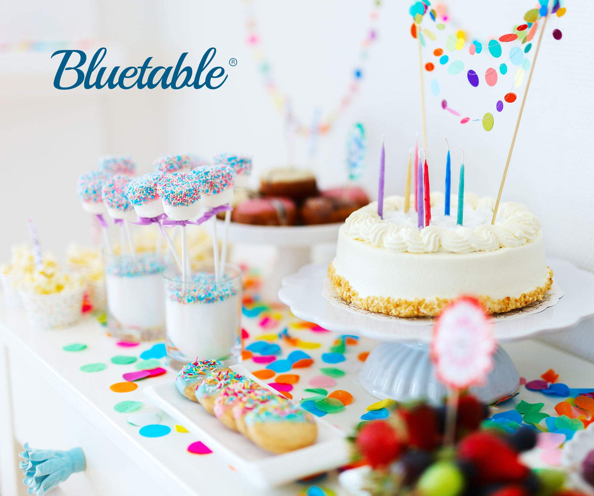 Bluetable blue tablecloth ideal for weddings and outdoor gatherings