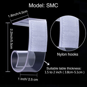 Boao SMC model clips with nylon tape back for strong attachment.
