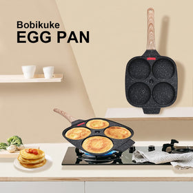 Bobikuke egg pan box contents including spatula and manual
