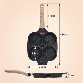 Bobikuke egg pan silicone lid rim emphasizing durable, safe handling