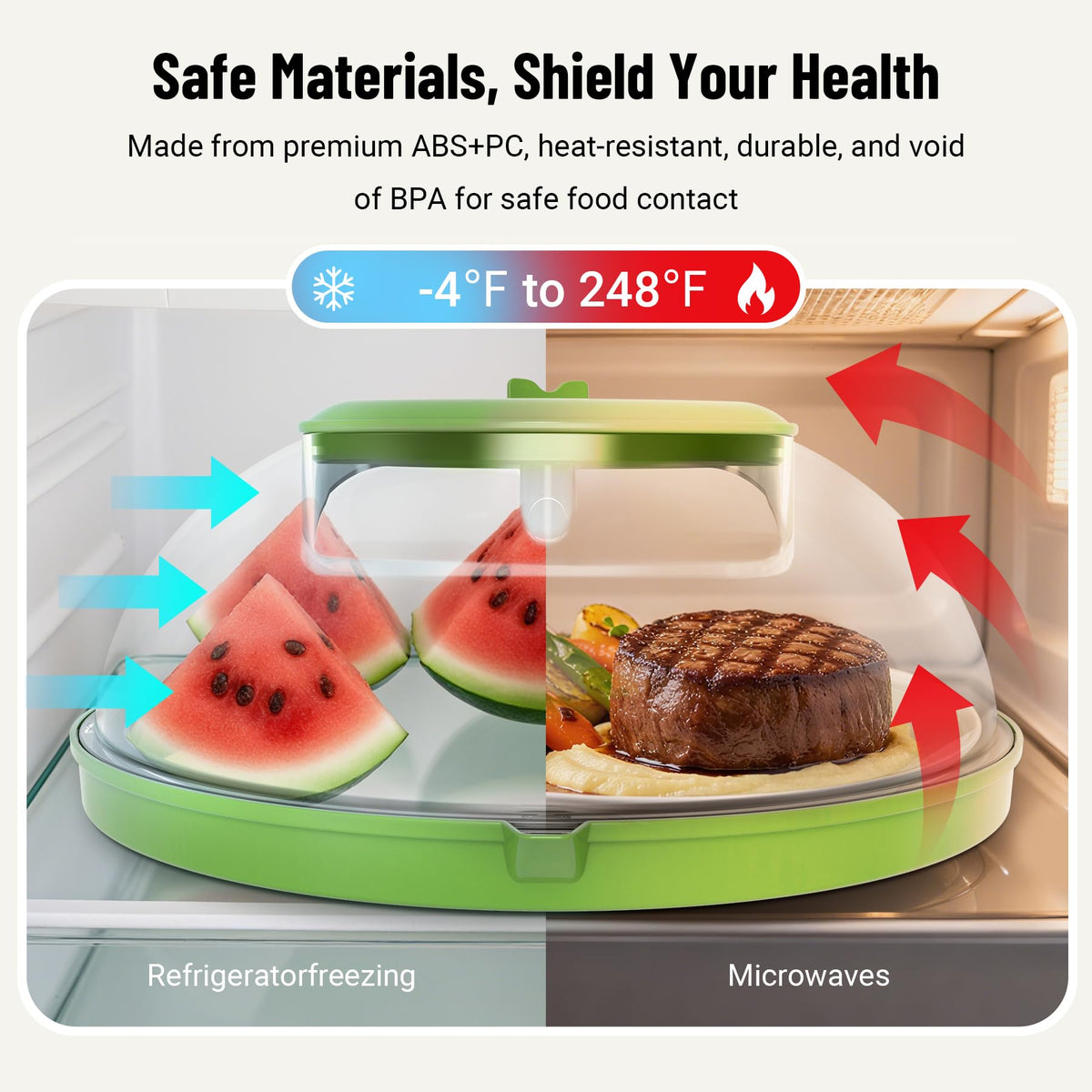 Bobomoment BPA-free polycarbonate material for safe microwave use.