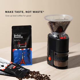 Bodum Bistro grinder with 2-year warranty for durable daily use