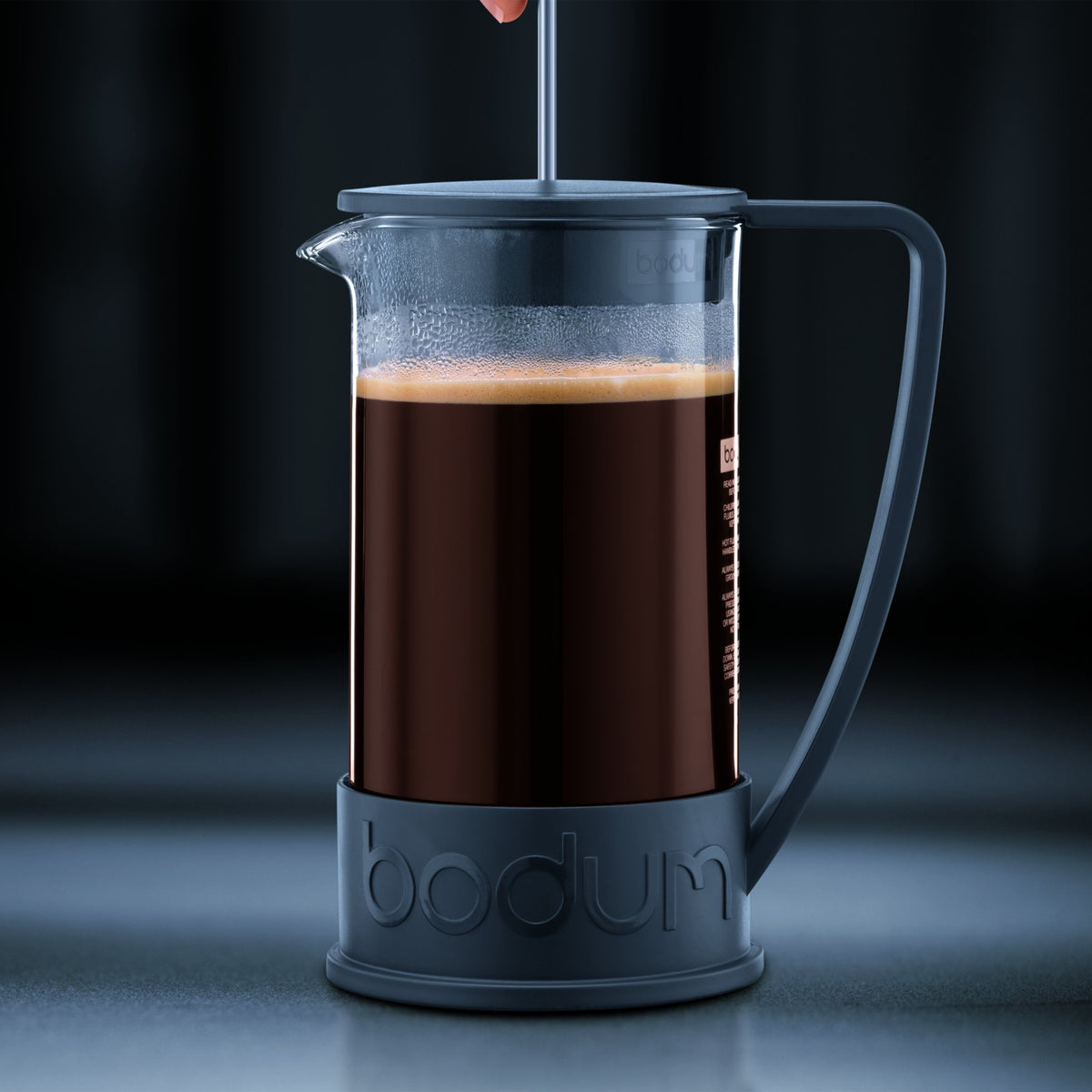 Durable Bodum Brazil 51oz plunger with stainless steel construction