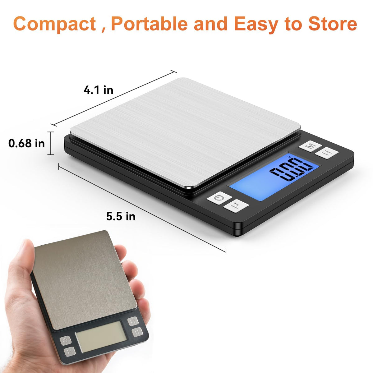 BOMATA tare and auto-off features saving time and energy during weighing.