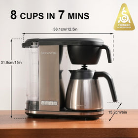 Bonavita Enthusiast thermal carafe preserves warmth for hours.