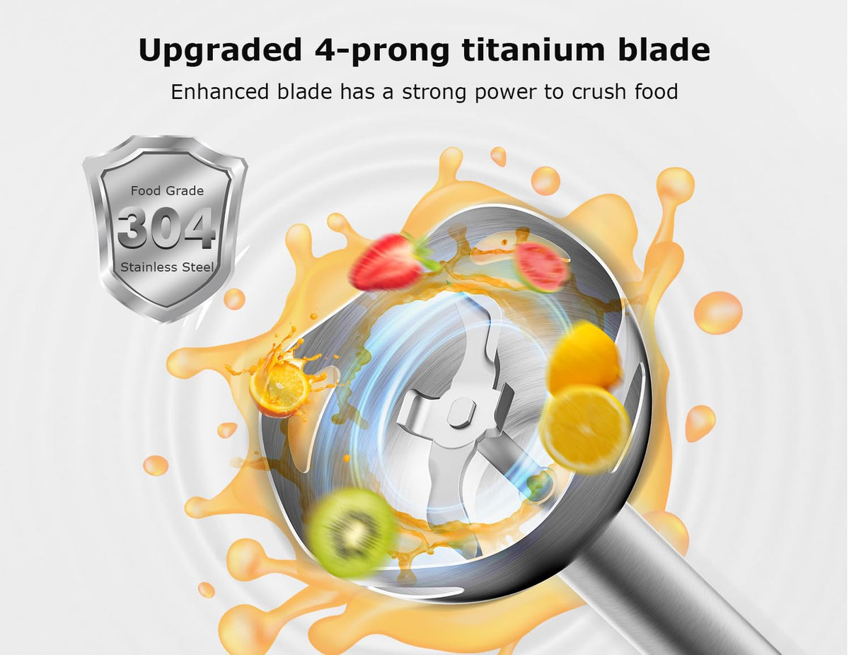 Bonsenkitchen hand blender two-speed control for versatile tasks
