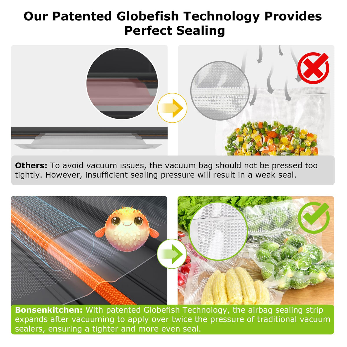 Accessories area of Bonsenkitchen sealer for versatile preservation options.