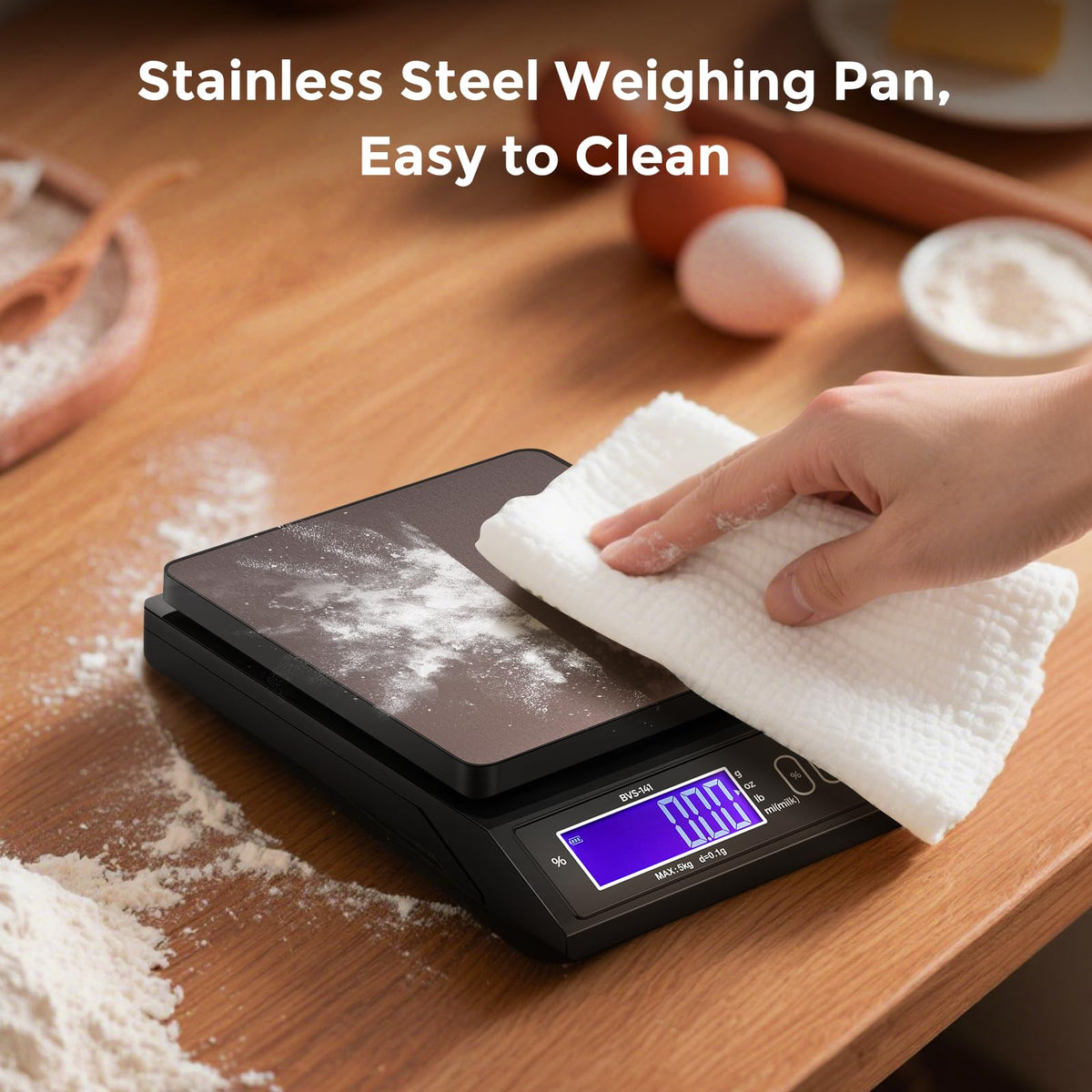Bonvoisin scale includes USB charging for up to 60 hours of use.