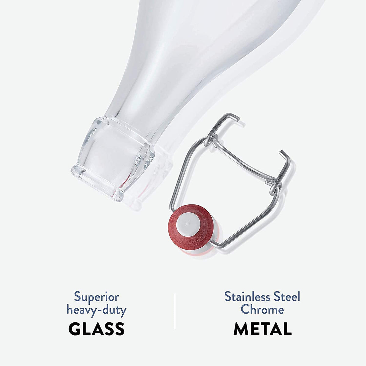 Durable BPA-free Giara glass supports long-lasting kitchen storage.