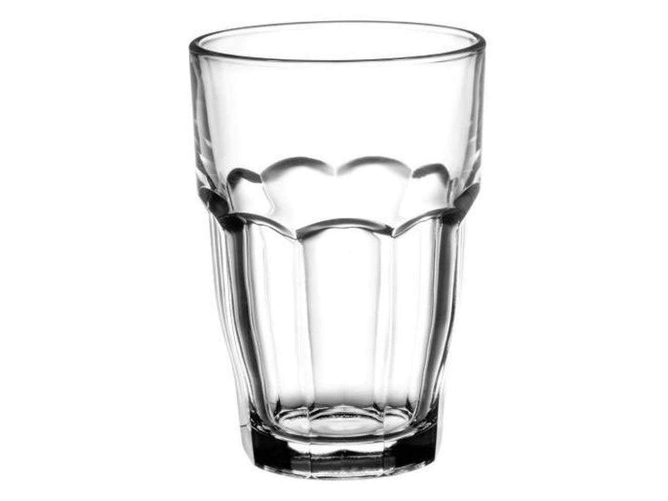 Bormioli Rocco Rock Bar Cooler glass with stackable design for space-saving bar setups