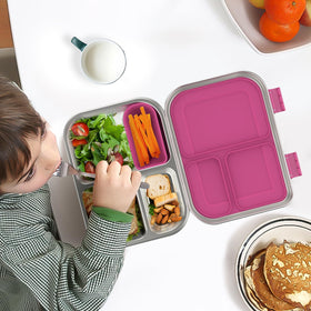 BOSEDSANG pink BPA-free lunch box ready for school, picnics, and travel