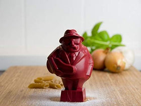 Brainstream Al Dente Red timer watches over boiling pasta, cues 7-minute theme.