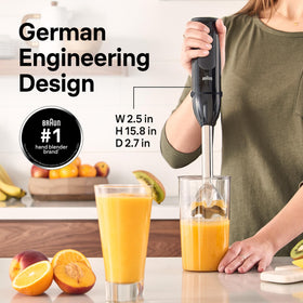 Braun MQ50001M ergonomic grip for comfortable one-handed blending.