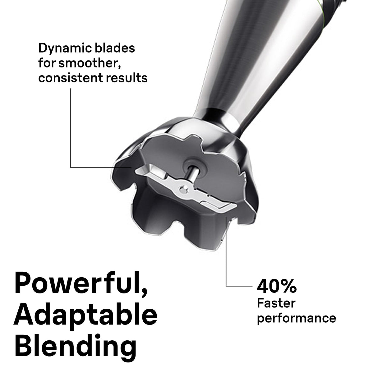 Braun MQ9137XI stainless steel whisk for emulsifying and beating.