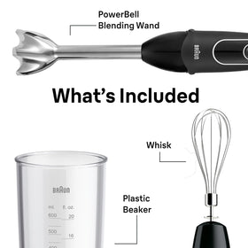 Whisk accessory with Braun MQ505 for emulsifying sauces and eggs