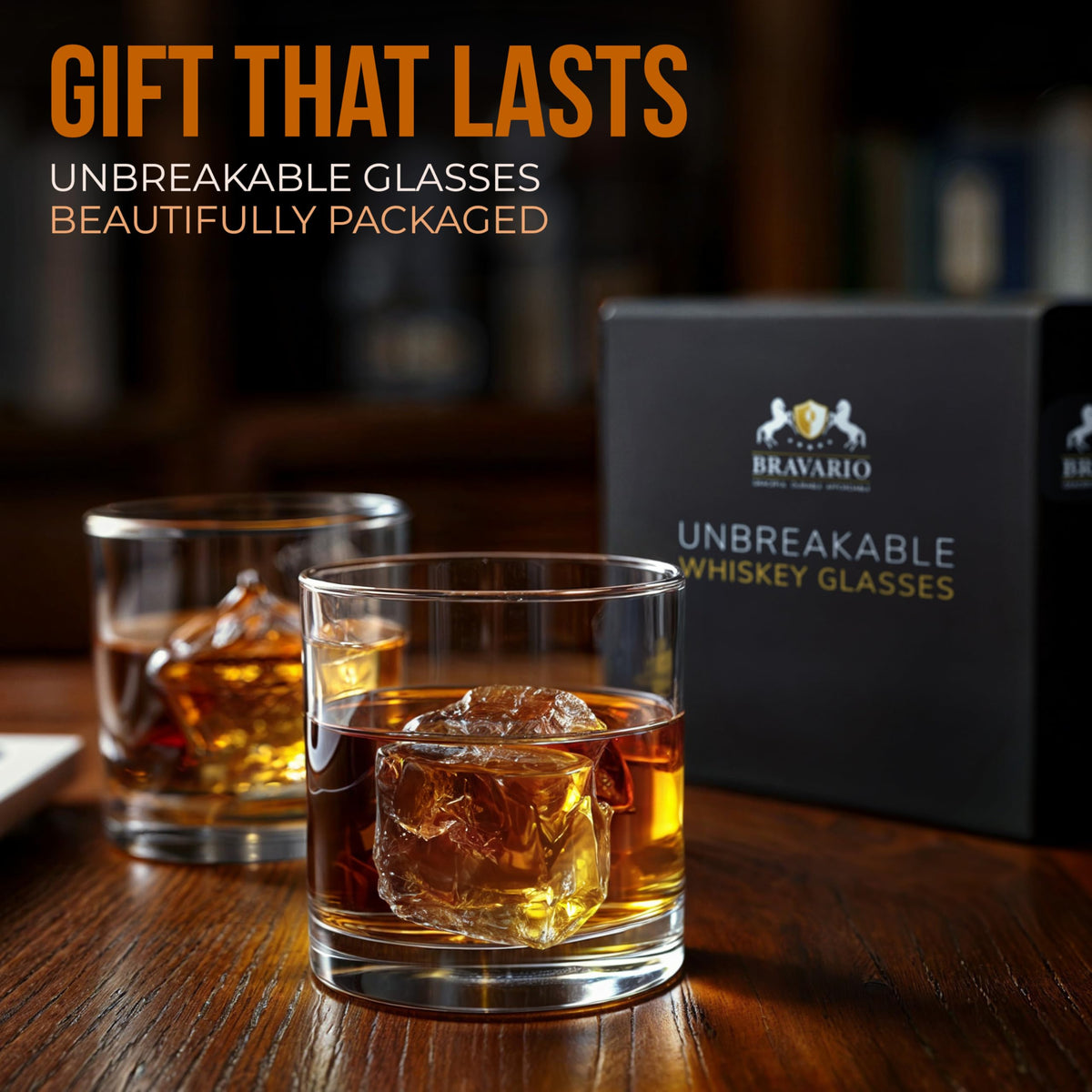 Bravario dishwasher-safe bourbon glasses simplify cleanup after gatherings.