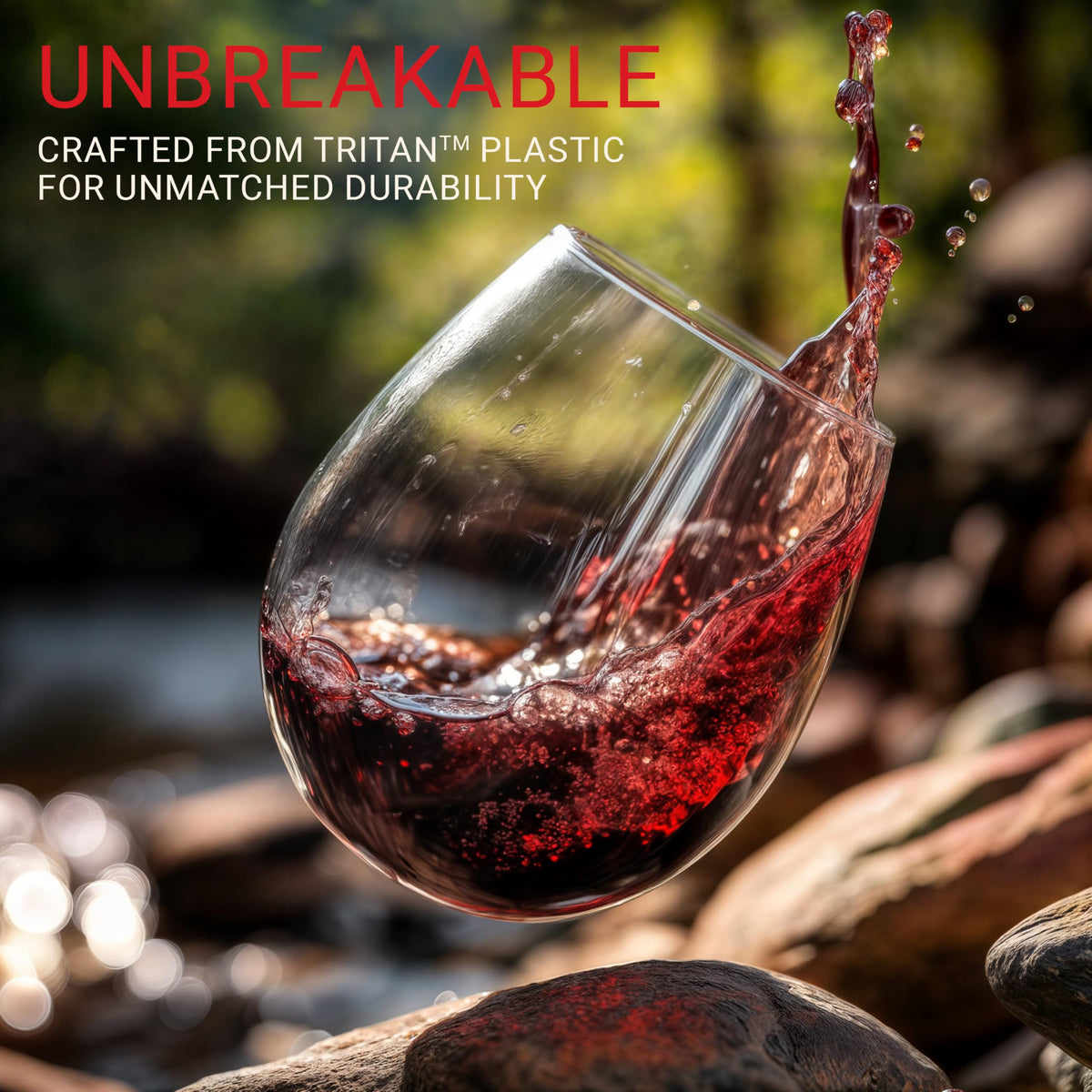 Bravario dishwasher-safe wine glasses, easy cleanup after events