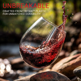 Bravario dishwasher-safe wine glasses, easy cleanup after events