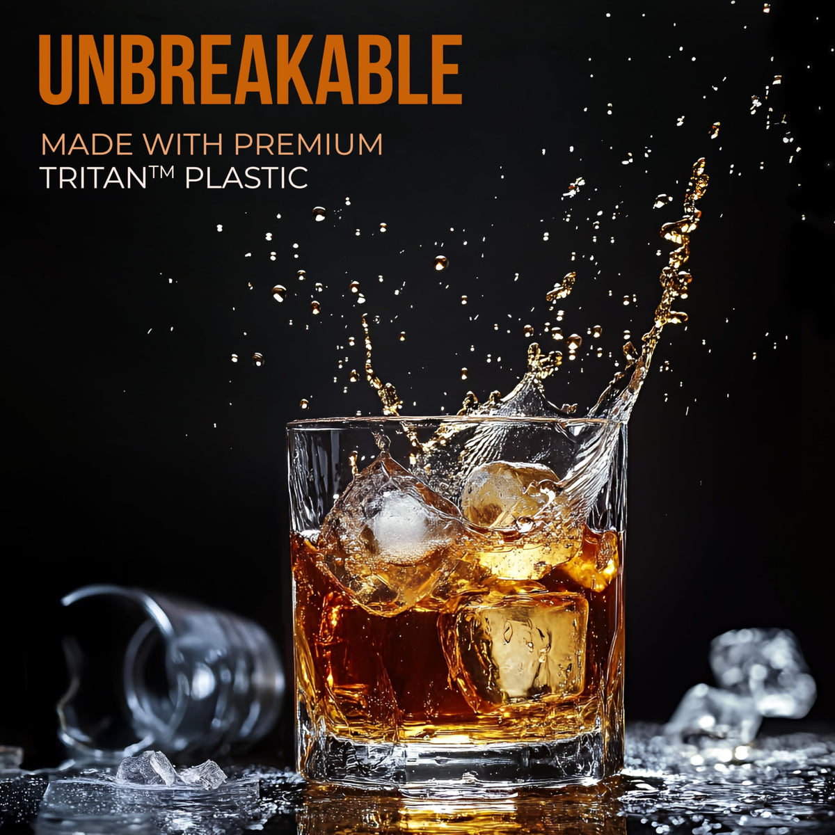 Bravario Tritan crystal-clear look highlights premium feel without breakage.