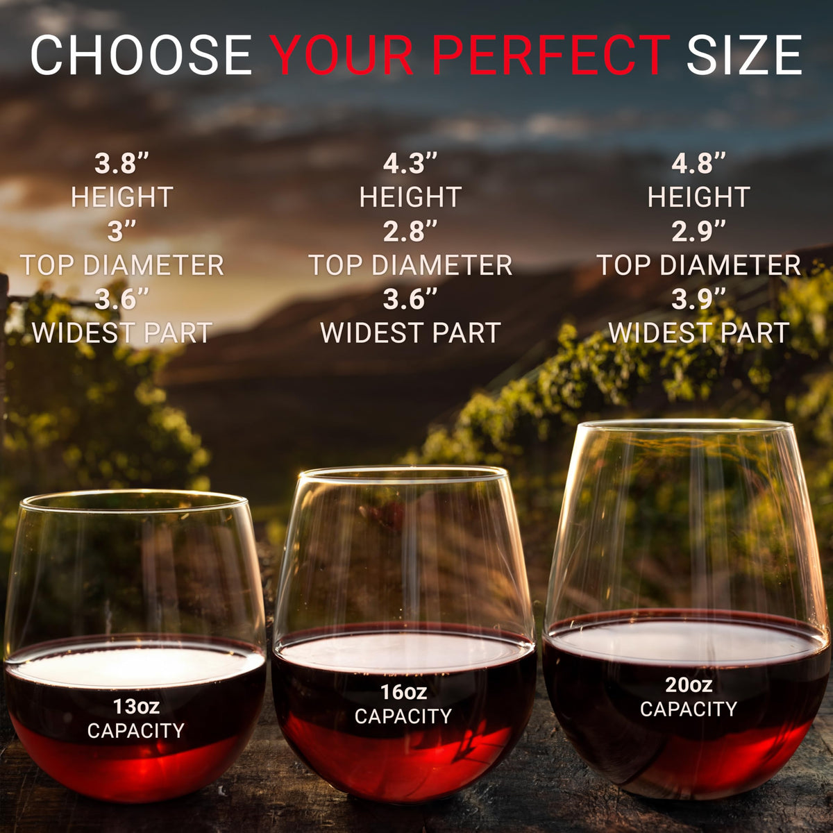 Bravario Tritan shatterproof glasses designed for outdoor occasions