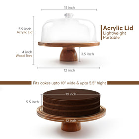 BreezyHome shatterproof acrylic dome keeps pastries visible and protected.
