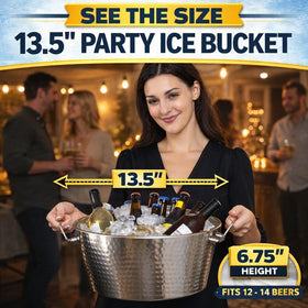 BREKX double hinged handles on beverage tub for easy transport and serving.