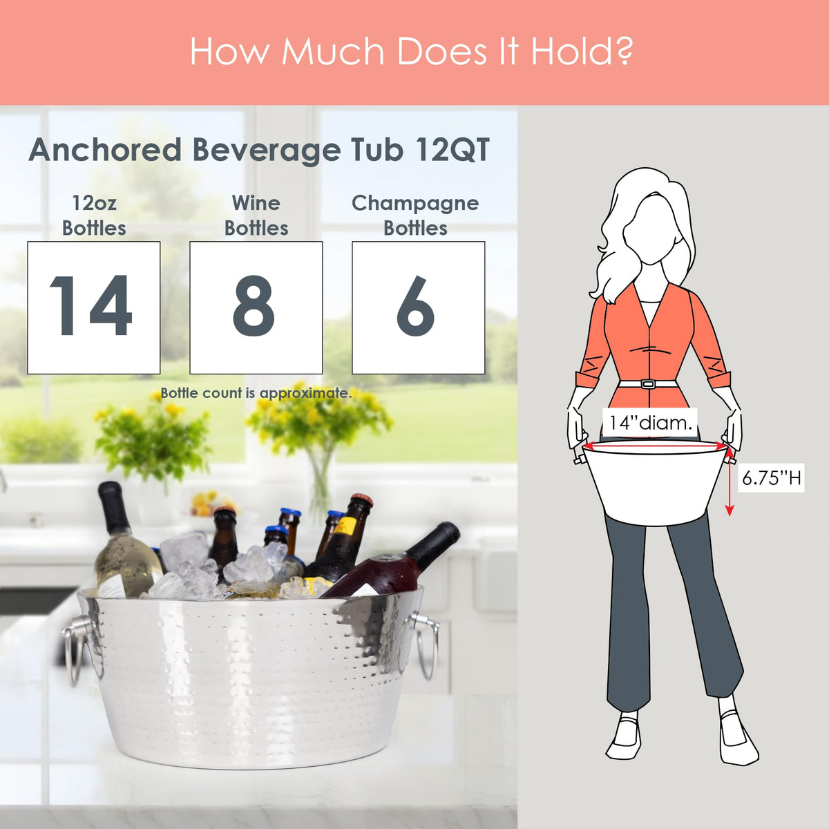 BREKX leak-proof beverage tub maintains ice without spills during events.