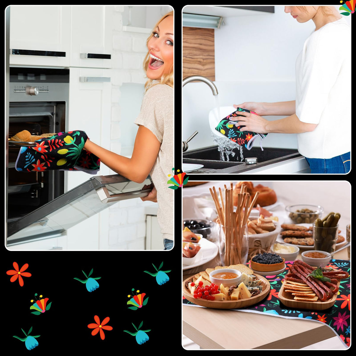 Breling Mexican-inspired towels offer versatile use as hand towels and decorative pieces.