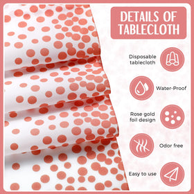 Breling rose-gold satin table runner on table for elegant décor