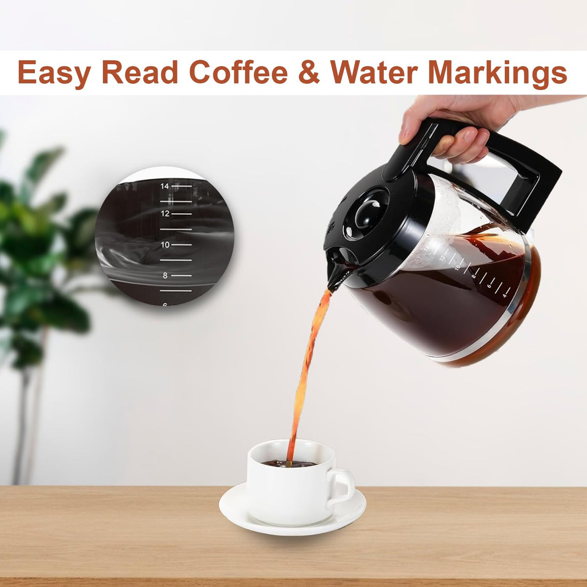 BRENSTEN borosilicate glass carafe withstands high temperatures
