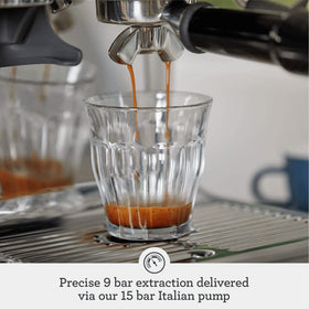 Breville Barista Express steam wand texture highlights microfoam for latte art
