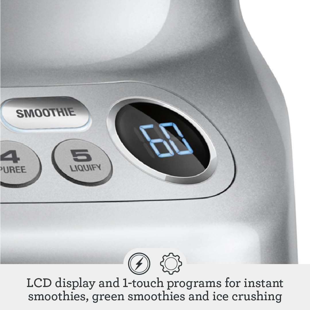 Breville BBL620DBL LCD display offers clear speed and program guidance