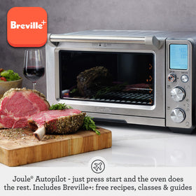 Breville BOV950BSS interior cavity with rack ready for roasting