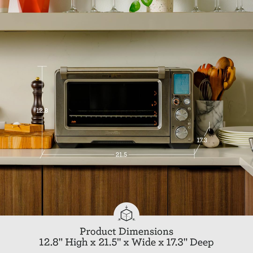Breville BOV950BST voice activation image suggests hands-free cooking while multitasking.