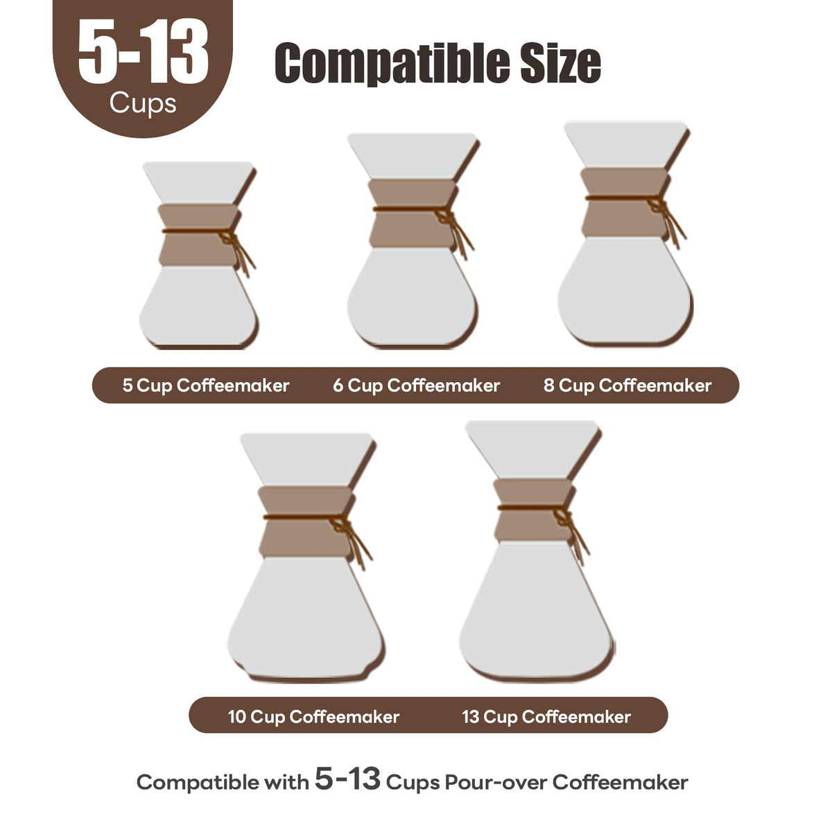 Pre-folded design saves prep time and reduces mess during brewing.