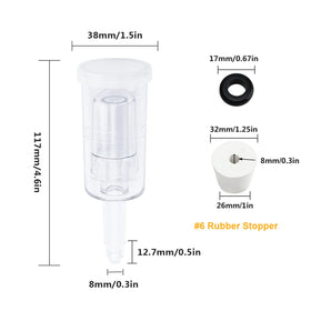 Brewland stopper and grommet close-up for a precise fit