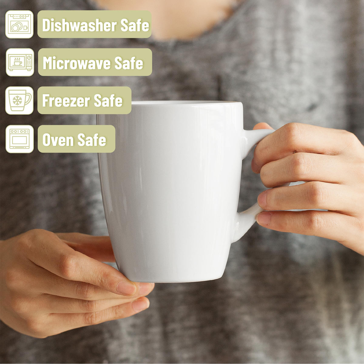 Brew To A Tea dishwasher- and microwave-safe mugs for easy cleaning