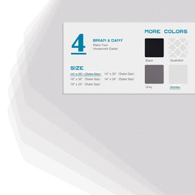 BRIAN & DANY liner on a wire shelf creates a flat surface to prevent spills.