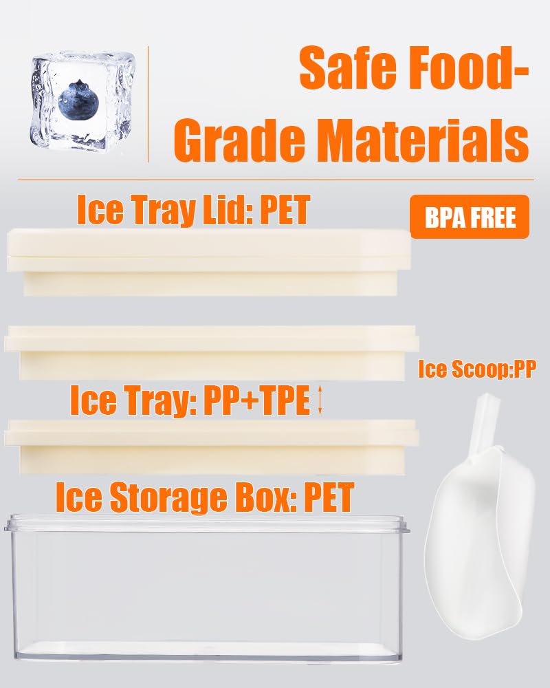 Brigii dustproof lid with easy-release prongs makes removing ice cubes simple.