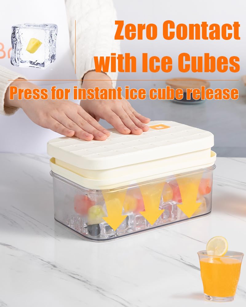 Brigii transparent ice storage bin lets you see remaining ice at a glance.