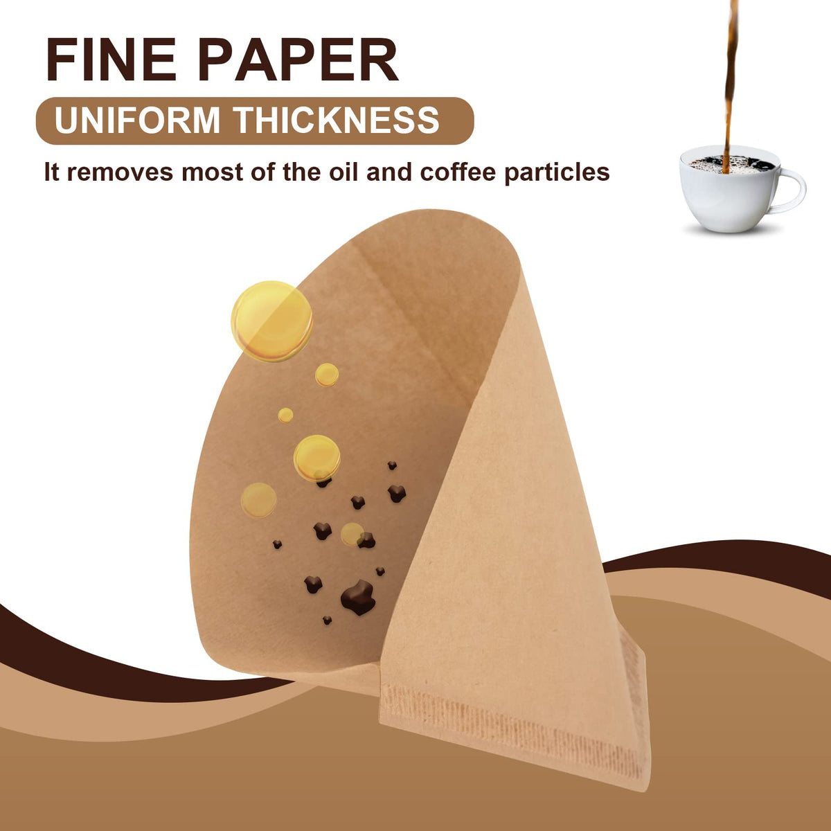Brikinte disposable filters with simple disposal for quick cleanup after brewing.