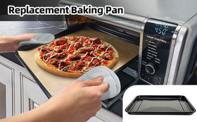BRIKINTE packaging shows baking pan and stainless steel basket included