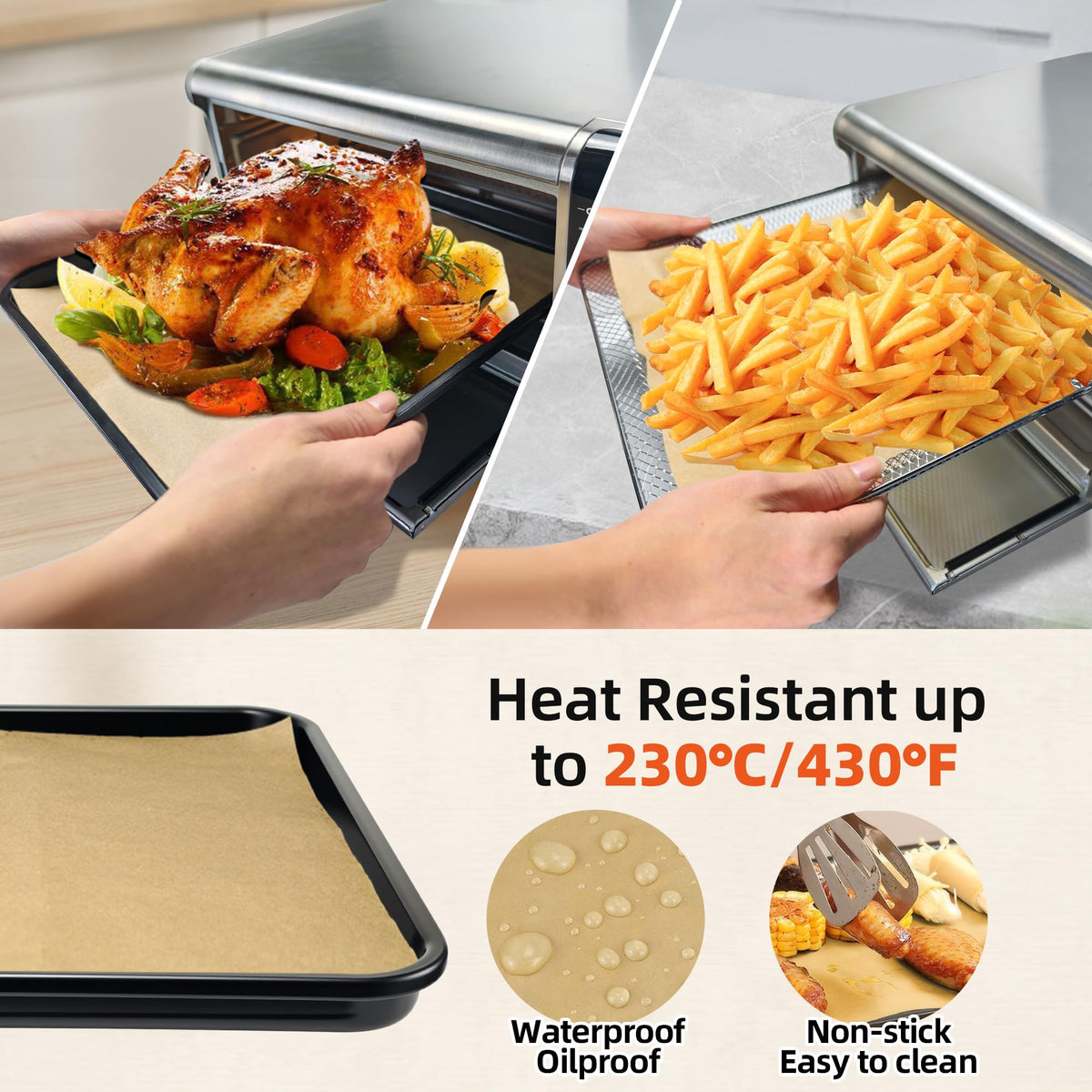 brikinte parchment paper liners for Ninja SP101 keep cleanup quick and simple